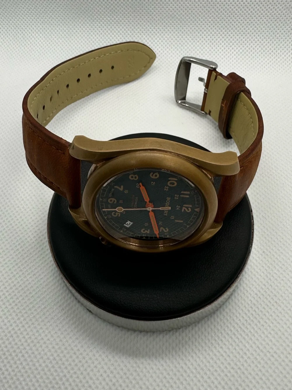Boderry Voyager Men's 40mm Automatic Field Watch, Bronze Case, Sapphire Crystal